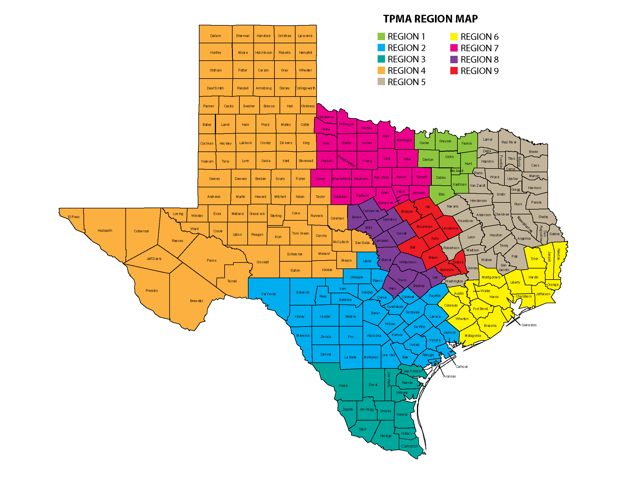 County Map With Regions 01